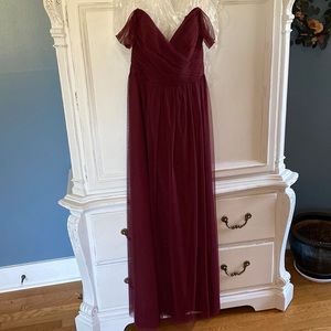 David’s Bridal bridesmaid dress- Wine color